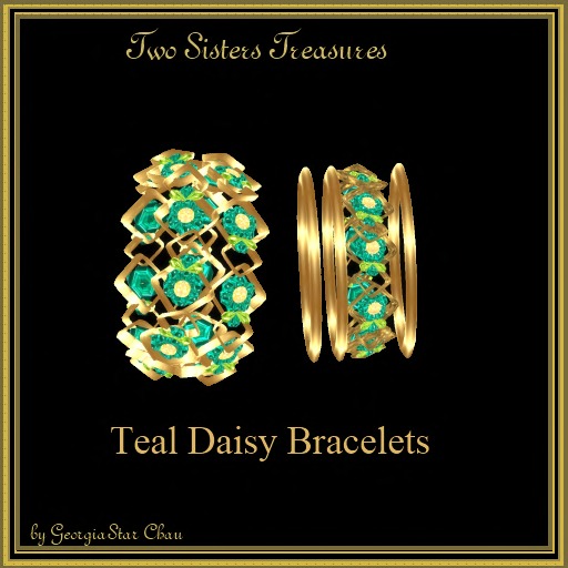 TST Teal Daisy Bracelets