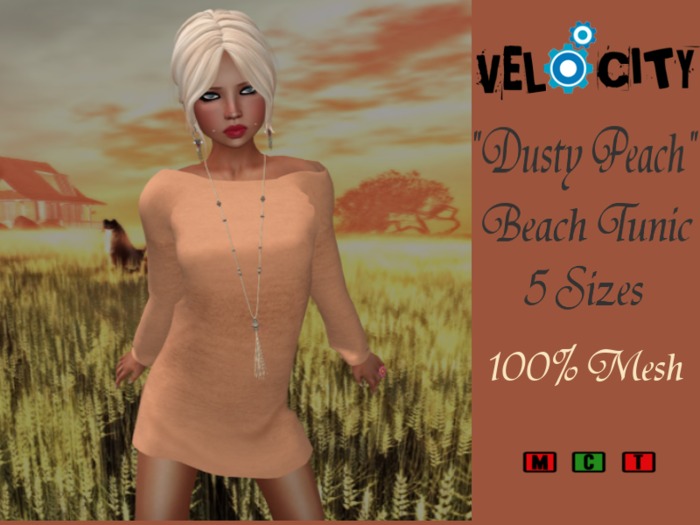 VELOCITY Dusty Peach Beach Tunic