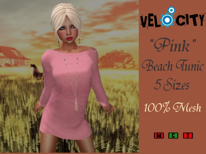 VELOCITY Pink Beach Tunic