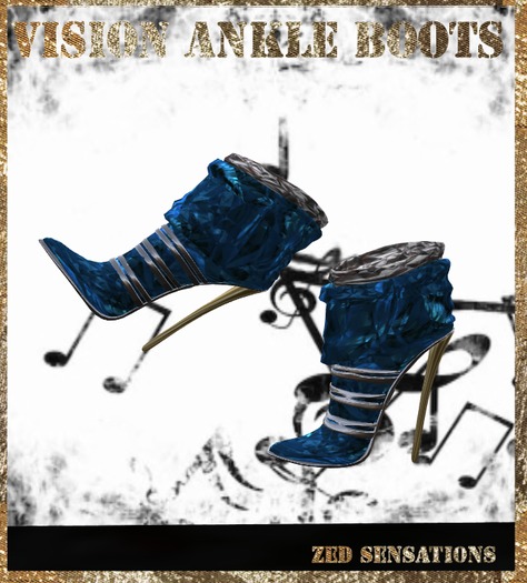 Vision short Boots metallic blue