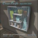 [CIRCA] - "Ocean Pacific" - Aqua/White Wall Shelf 