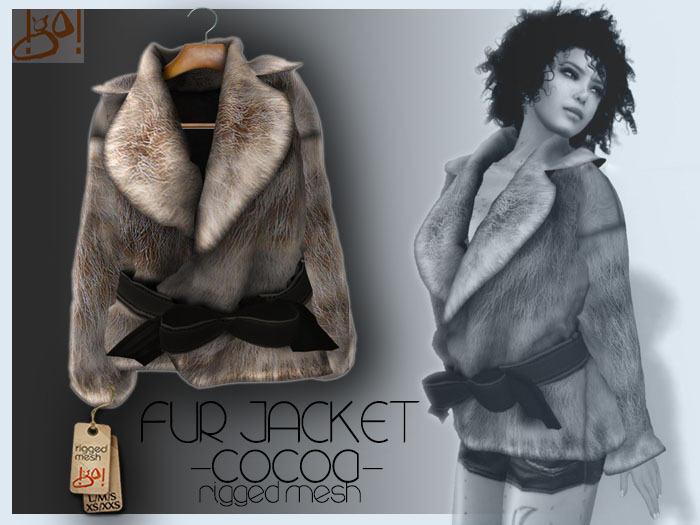 !gO! Fur jacket -cocoa-