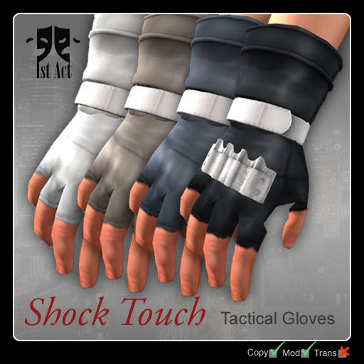 [1A] Shock Touch gloves - greys