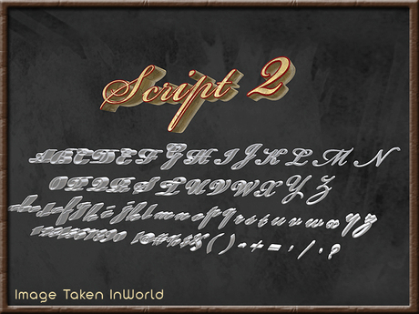 Script 2l Font Second Life Marketplace - Riders Mesh Font Set (Script 2) [[NANO ...