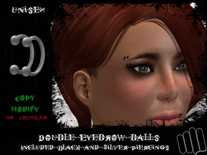 [ SOCO ] Double Eyebrow Balls Piercing