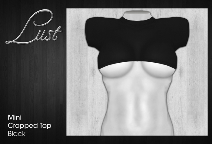 Lust - Mini Cropped Top - Black