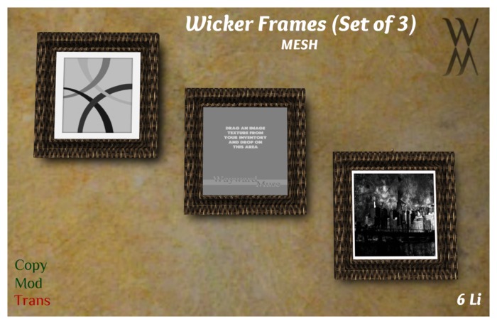 [WM] Wicker Frame set of 3 (crate)