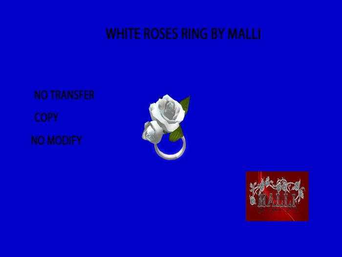 White roses ring by Malli.