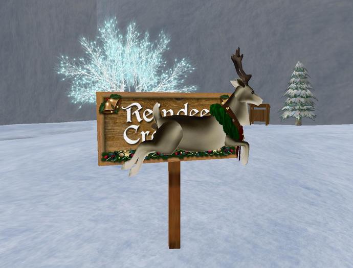 REINDEER CROSSING Sign