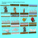 Decorations on clear crystal 2 box