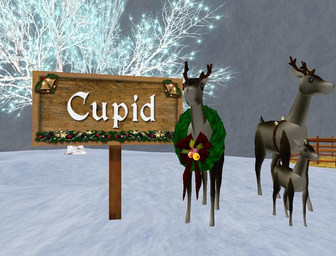 REINDEER CUPID SIGN