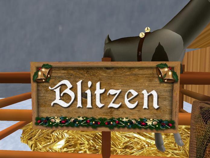 REINDEER BLITZEN   ( nameplate)