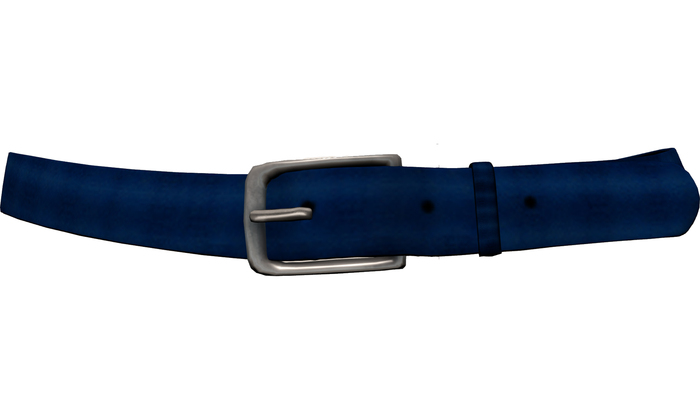 :::Podium::: leather mesh belt navyblue