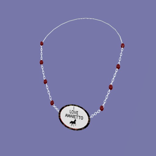I Love Amaretto Horses necklace