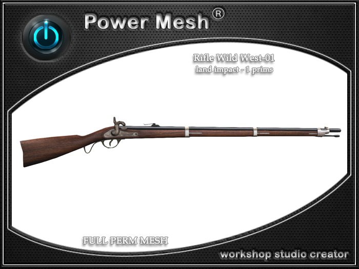 - { POWER MESH } - Full Perm Rifle Wild West-01 