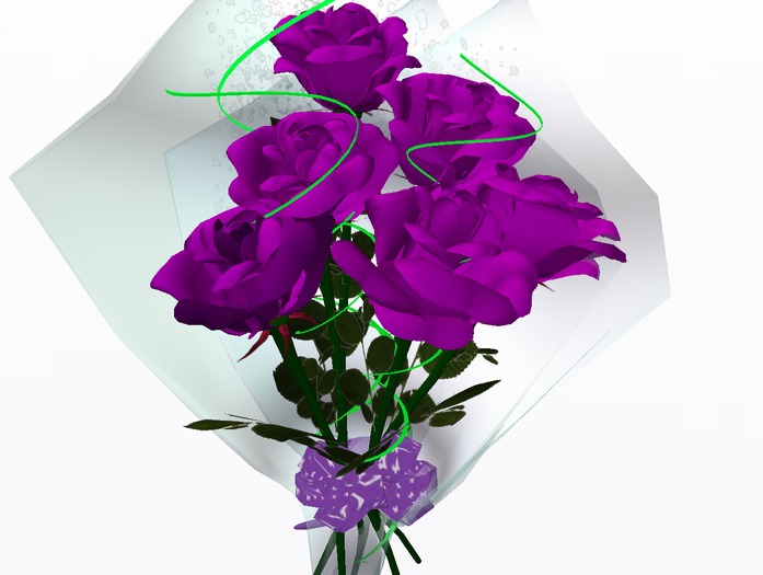 Bouquet violet boxed
