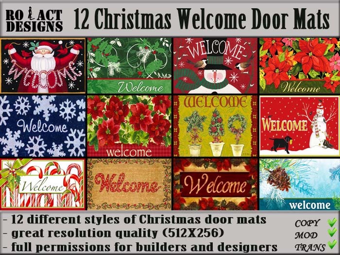 Ro!Act Designs 12 Christmas Welcome Mat Textures