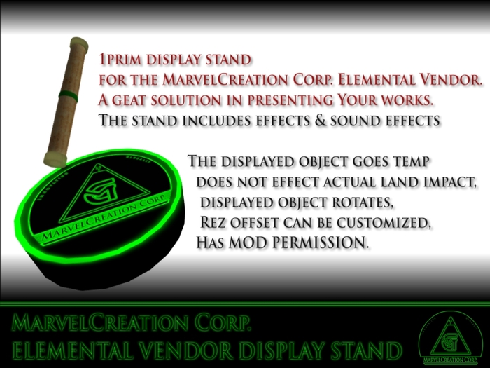 MavelCreation Corp. - Elemental Vendor Display Stand [Pack]