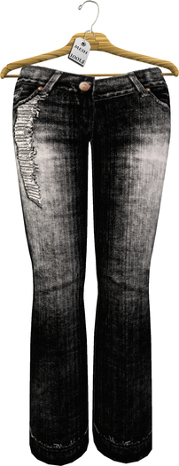 *Mesh Female Low Rise Jeans Black *