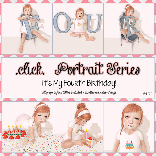 .click. Fourth Birthday - Blue