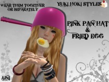 YHS Pink Pan Hat with Fried Egg