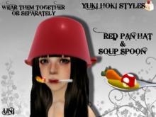 YHS Red Pan Hat with Spoon