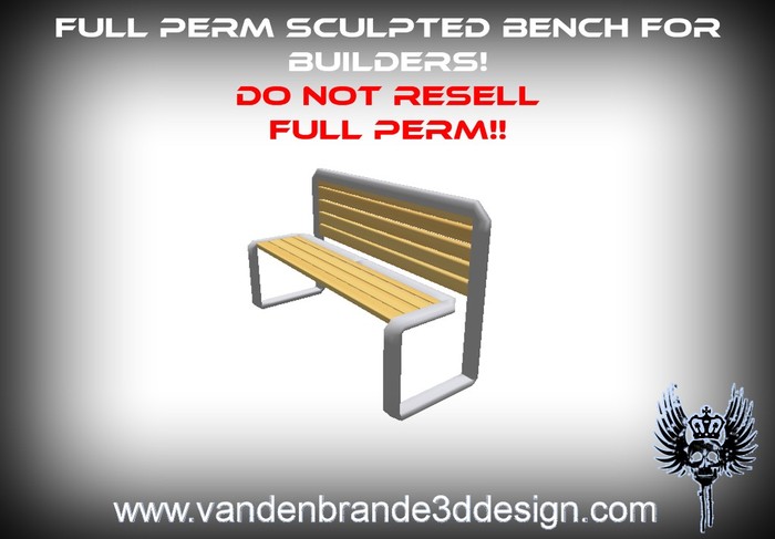 ~Full perm sculpted bench modern 1 prim + sculptmap!