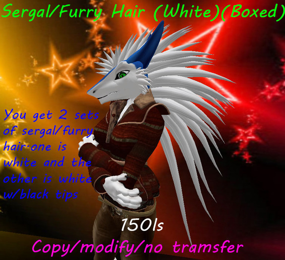Sergal/Furry Hair (White)(Boxed)