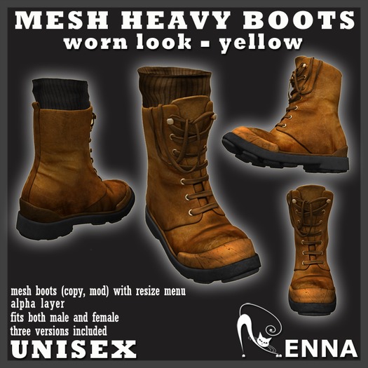 :ENNA: MESH BOOTS yellow