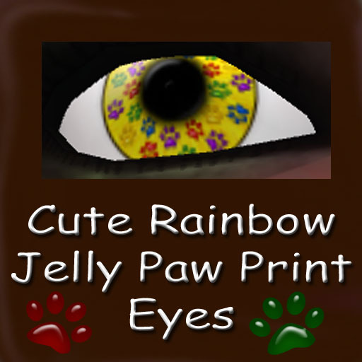 Rainbow Jelly Paw Print Eyes