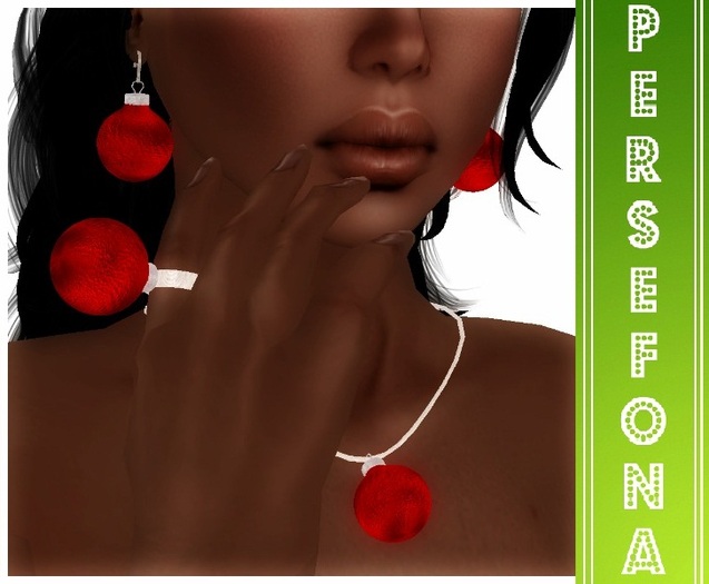 Persefona  Bauble Red Jewelery Set