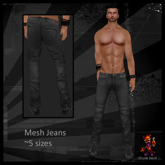 ..::Drunk Devil ::.. ~ Black ~ MESH Jean#2