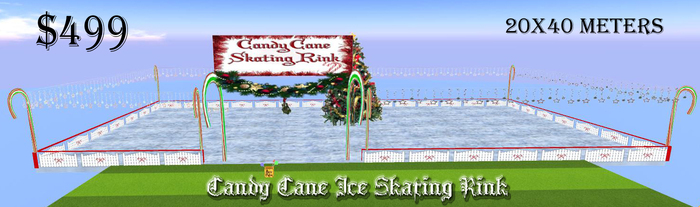 Boxed Candy Cane Ice Skating Rink 2012