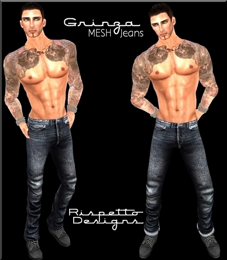 Rispetto Designs - Grinza MESH Cuffed & Straight Jeans - DEMO