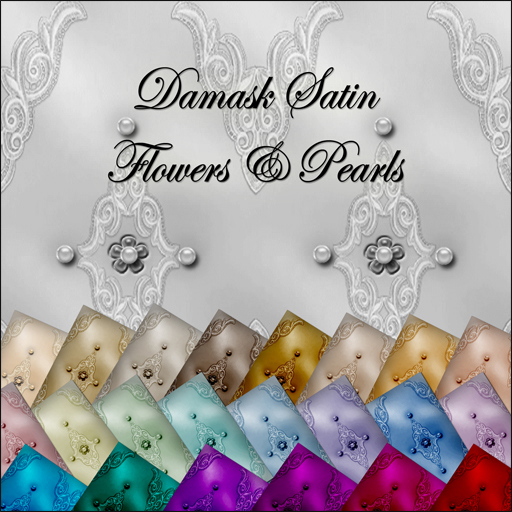 Damask Satin Flower and Pearls Textures - 24 seamless beautiful satin textures