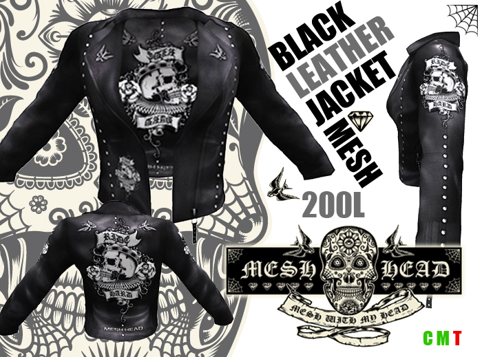 Mesh Head Ladies Mesh Leather Biker Jacket - All Sizes