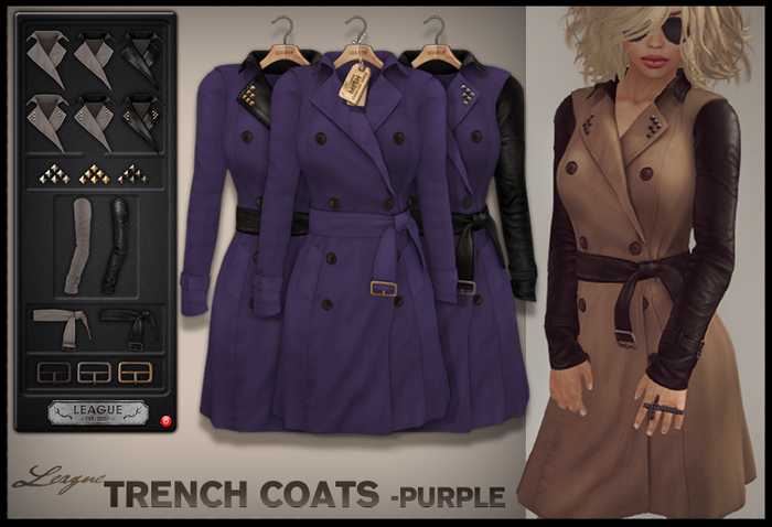 *League* TrenchCoat -Purple