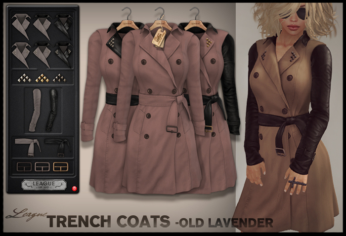 *League* TrenchCoat -Old Lavender