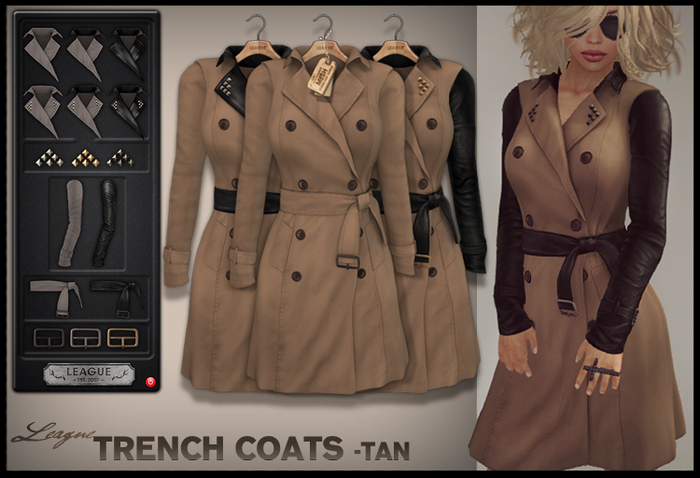 *League* TrenchCoat -Tan