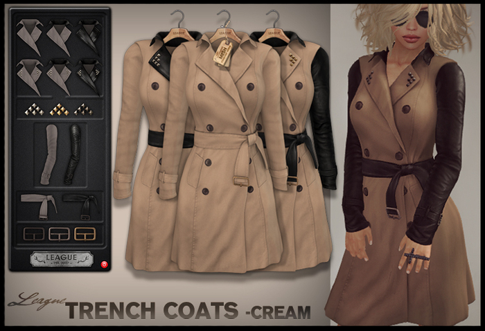 *League* TrenchCoat -Cream
