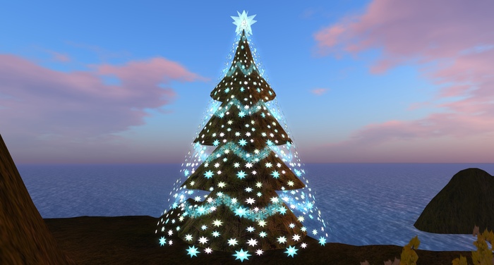 Christmas Tree Blue Star Sml