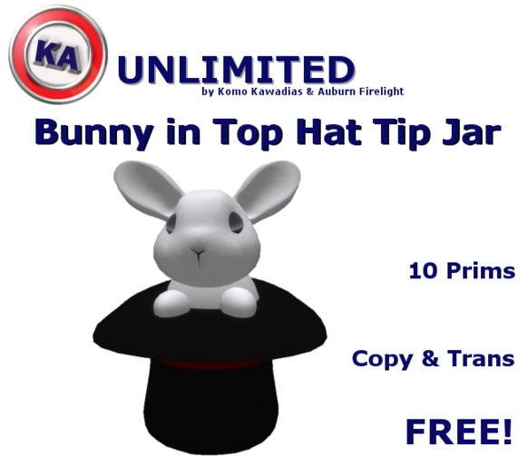 KA Bunny in Top Hat Tip Jar-Free Edition