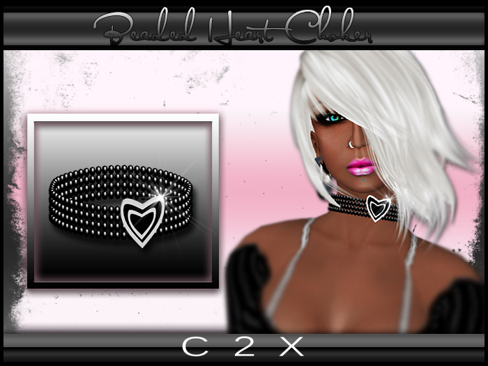~C2X~ Beaded Heart Choker