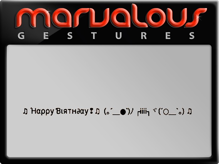 HAPPY BIRTHDAY! GESTURE