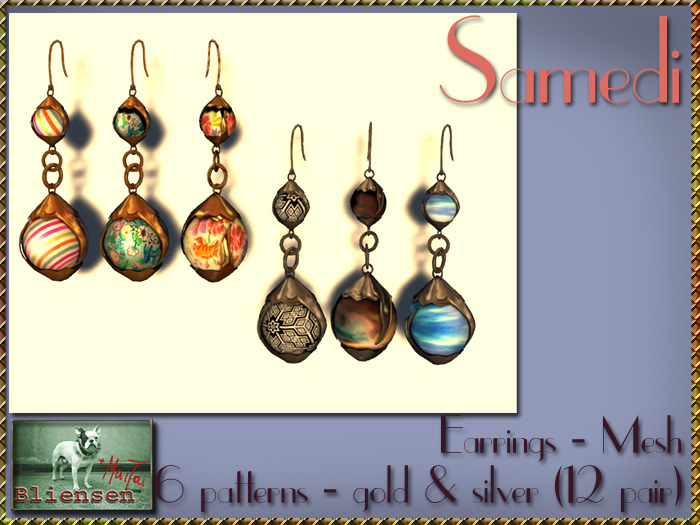 Bliensen + MaiTai - Samedi - Earrings - Patterns