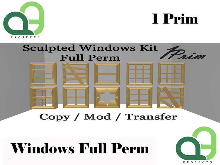 Sculpted Windows Kit Full Perm (Boxed)