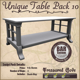 -TC- Unique Table Pack 10 Clearance Priced