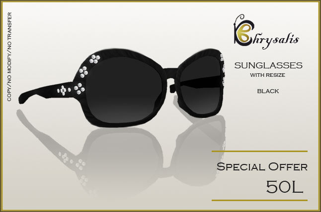 Chrysalis - Black Sunglasses *Special price*