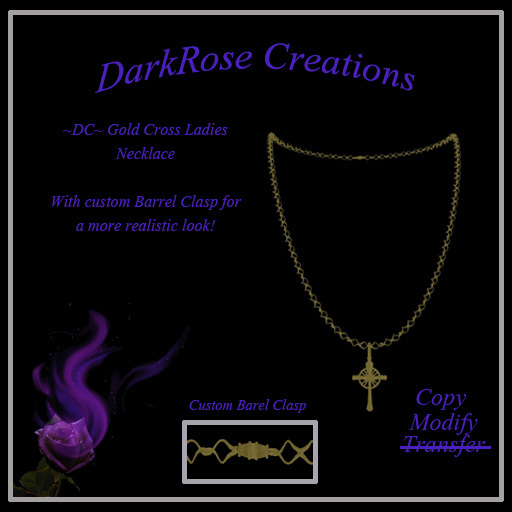 ~DC~ Golden Cross Ladies Necklace