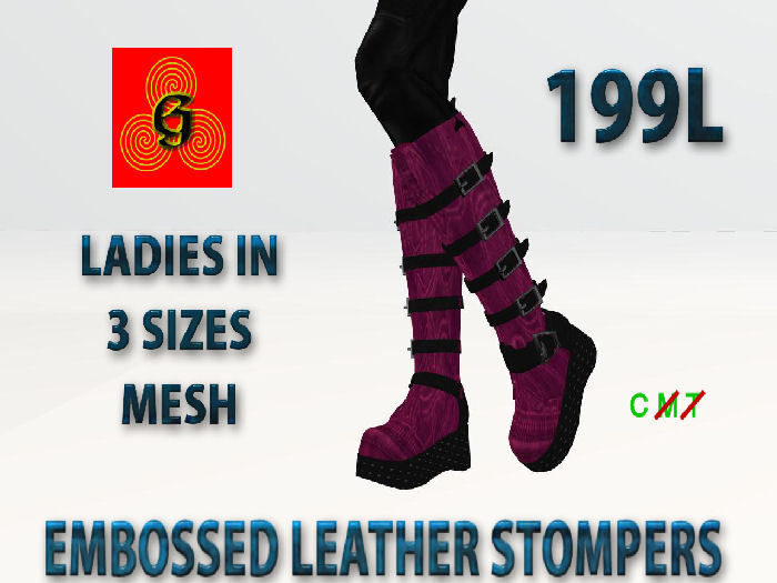 GenNirva - Embossed Fuschia Boots